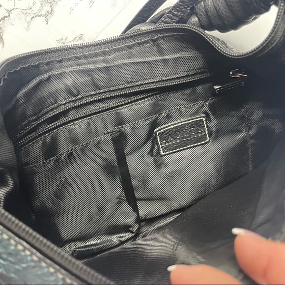 *LAUREN RALPH LAUREN* NWOT Black Leather Braided Handle Handbag - Picture 5 of 11